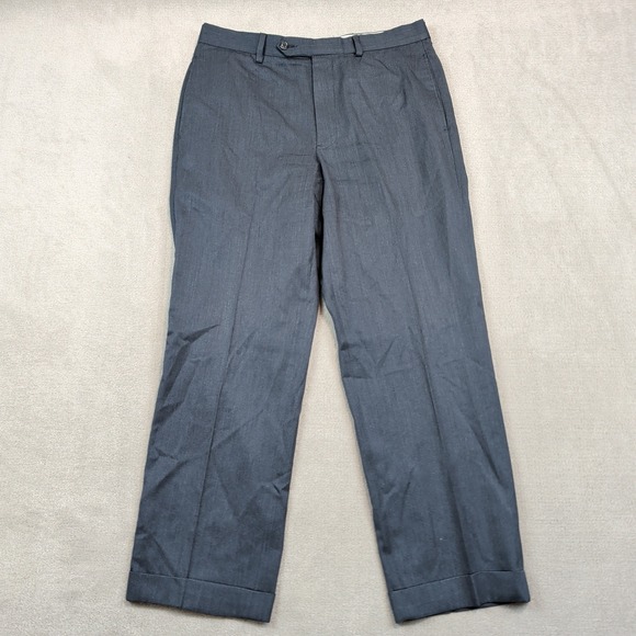 Brooks Brothers Vintage 346 Dress Pants 33x30 Gray Wool Cuffed Trousers Classic — photo 2